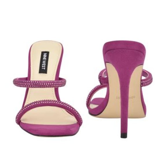 Nine West Pink Zarleen Heeled Slide Sandals - Picture 5 of 6